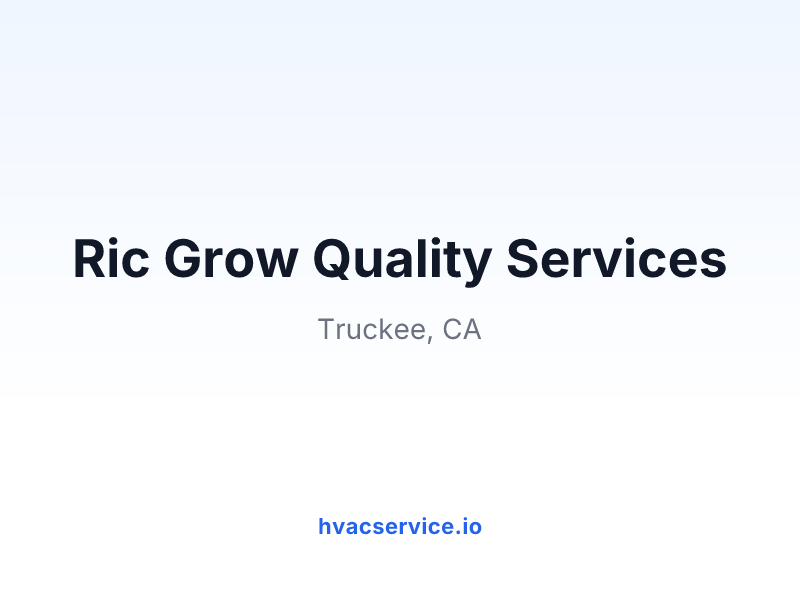 Ric Grow Quality Services