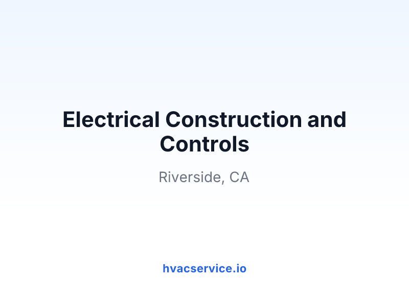 Electrical Construction and Controls