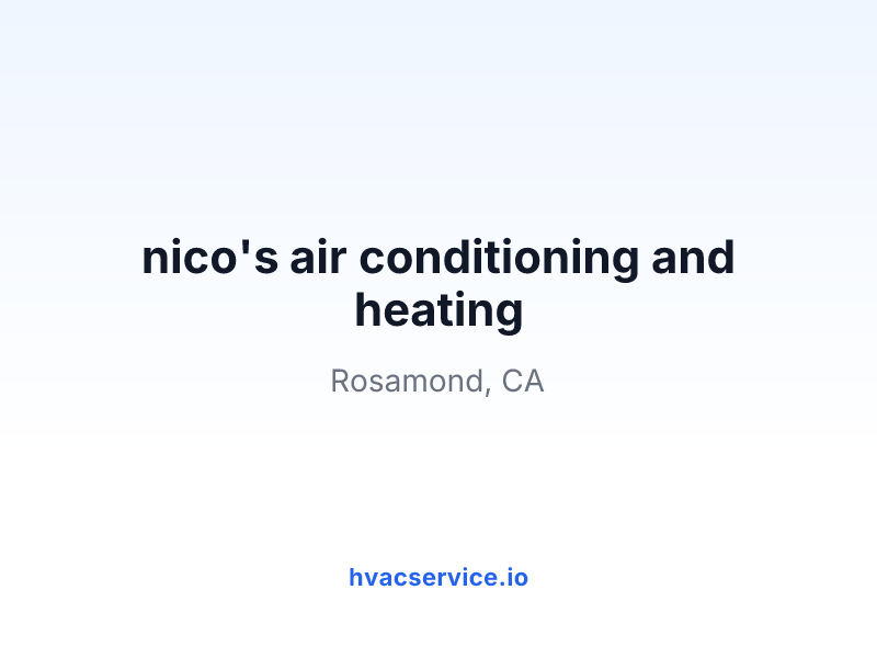 nico's air conditioning and heating