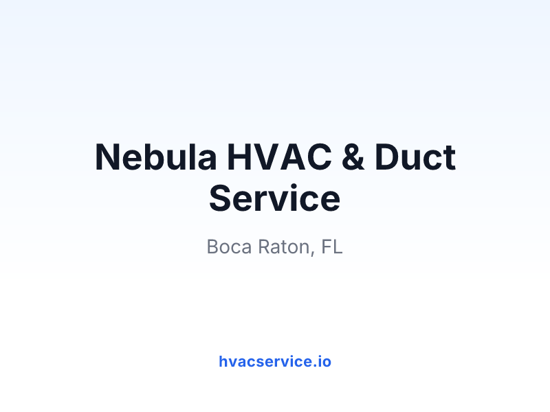 Nebula HVAC & Duct Service