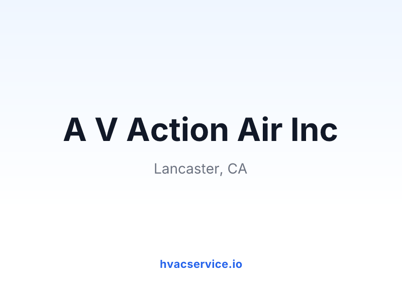 A V Action Air Inc