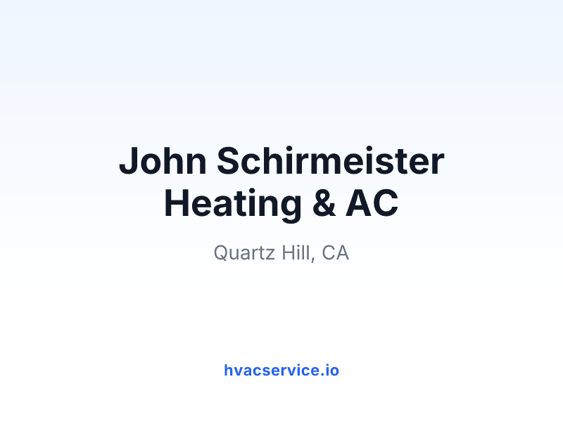 John Schirmeister Heating & AC