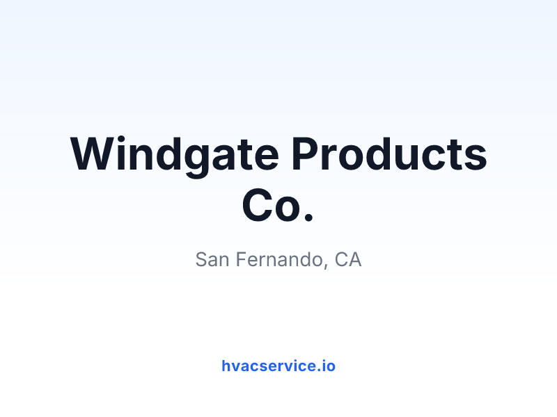 Windgate Products Co.