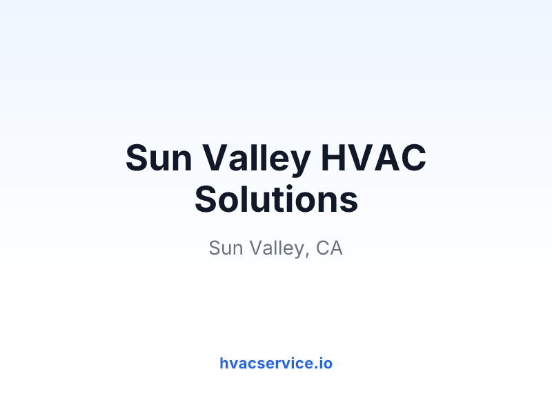 Sun Valley HVAC Solutions