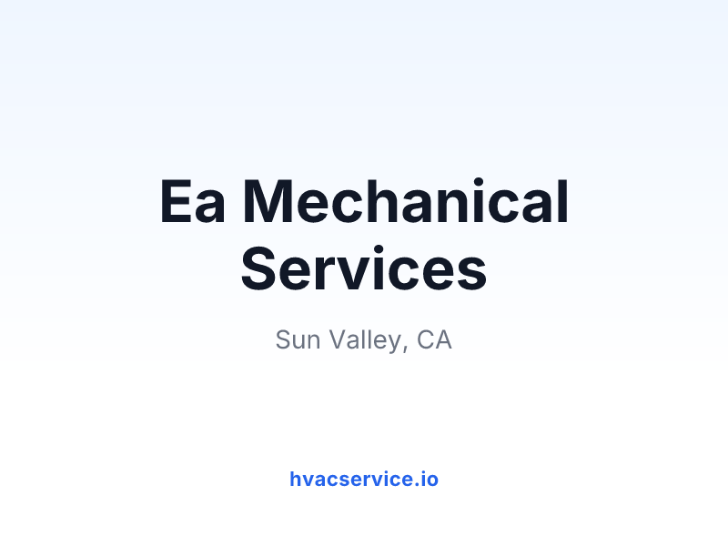 Ea Mechanical Services