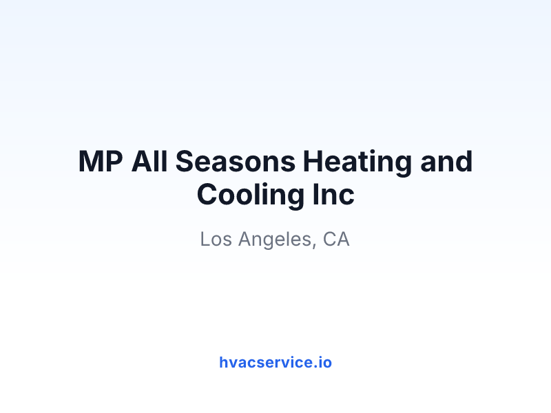 MP All Seasons Heating and Cooling Inc