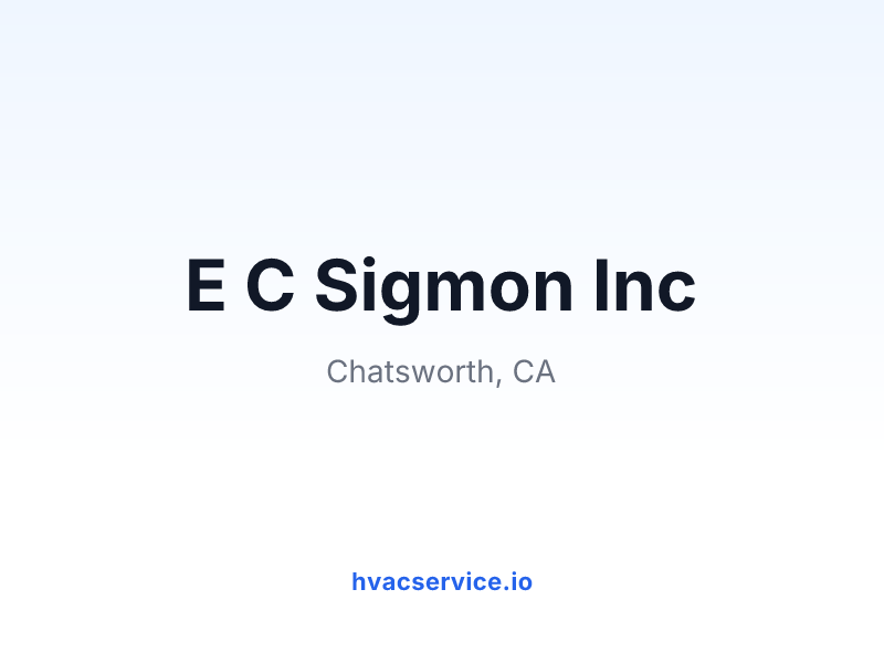 E C Sigmon Inc