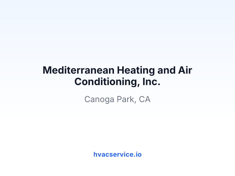 Mediterranean Heating and Air Conditioning, Inc.