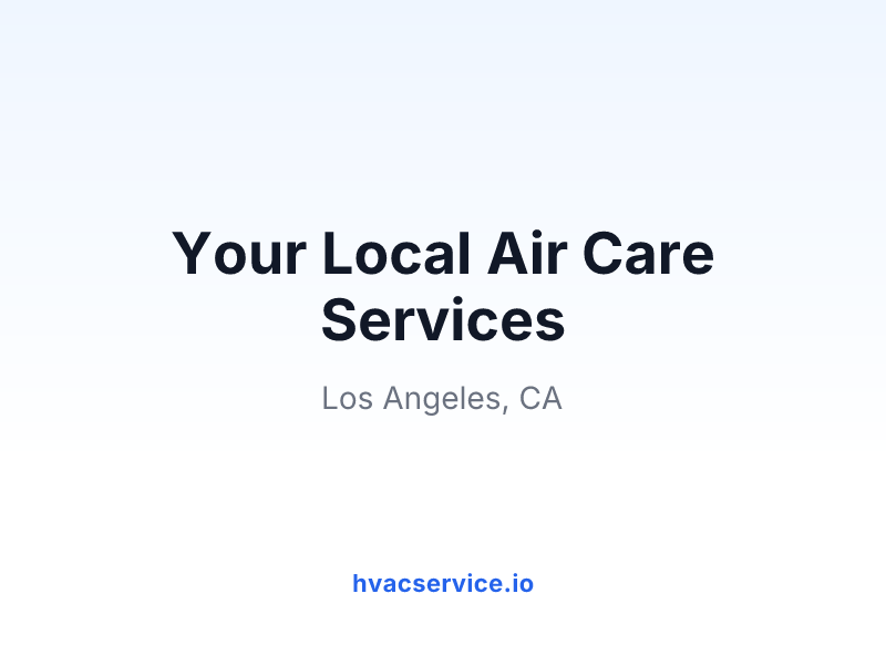 Your Local Air Care Services