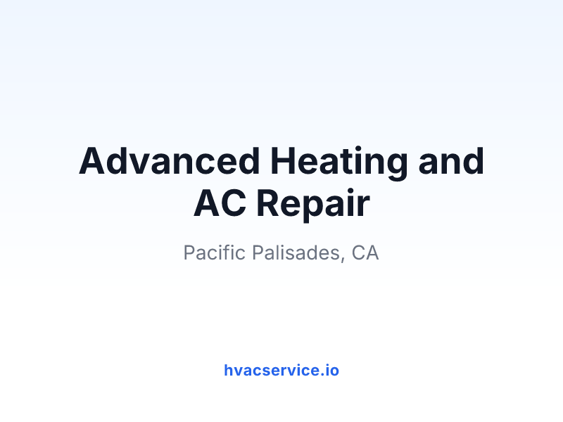 Advanced Heating and AC Repair