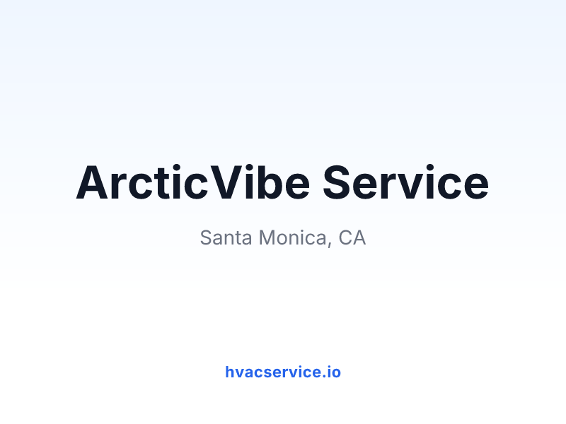 ArcticVibe Service