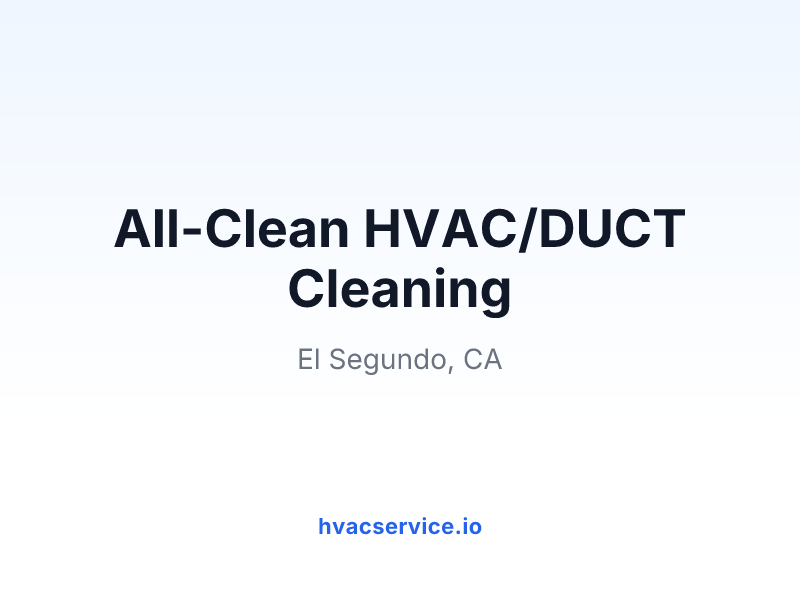 All-Clean HVAC/DUCT Cleaning