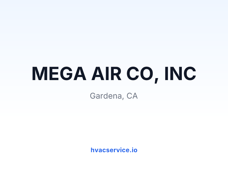 MEGA AIR CO, INC