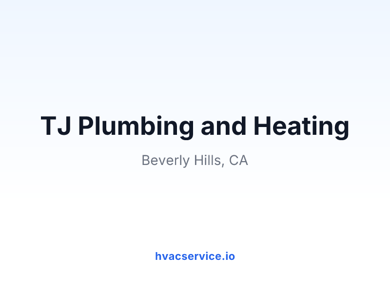 TJ Plumbing and Heating