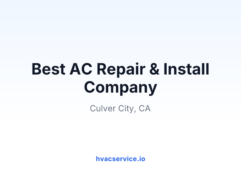 Best AC Repair & Install Company