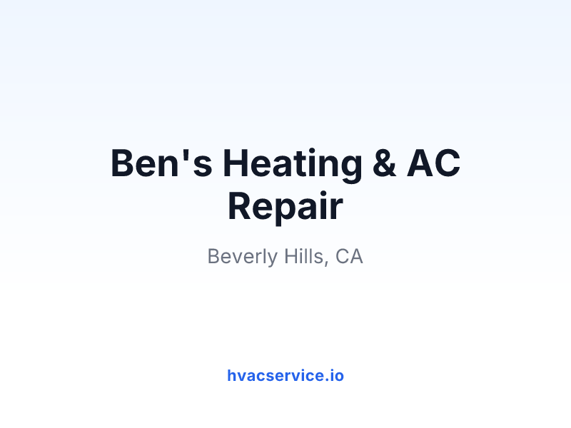 Ben's Heating & AC Repair