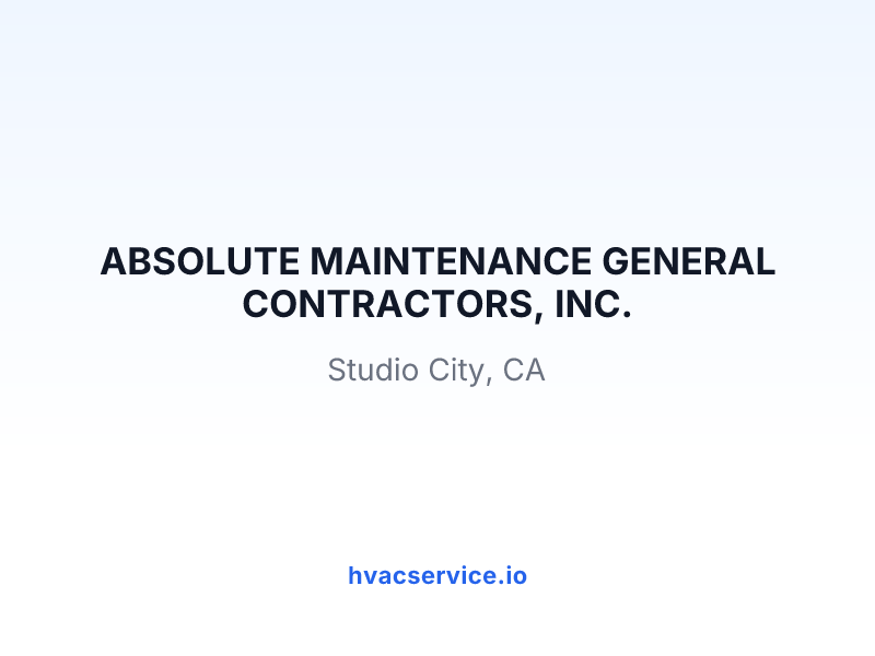 ABSOLUTE MAINTENANCE GENERAL CONTRACTORS, INC.