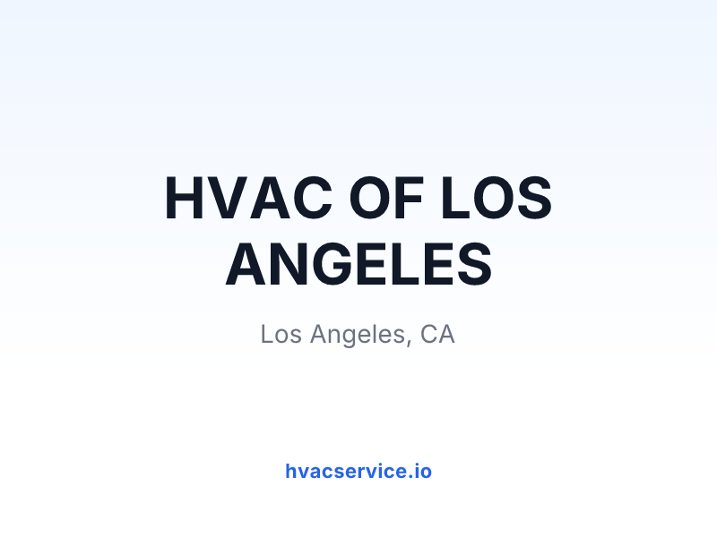 HVAC OF LOS ANGELES