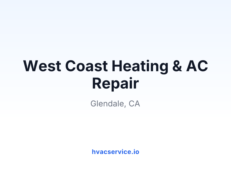 West Coast Heating & AC Repair