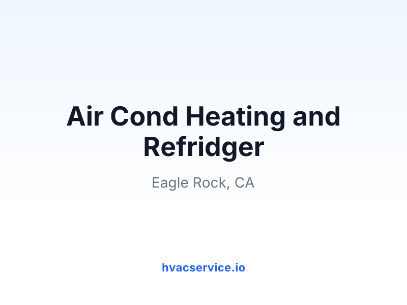 Air Cond Heating and Refridger
