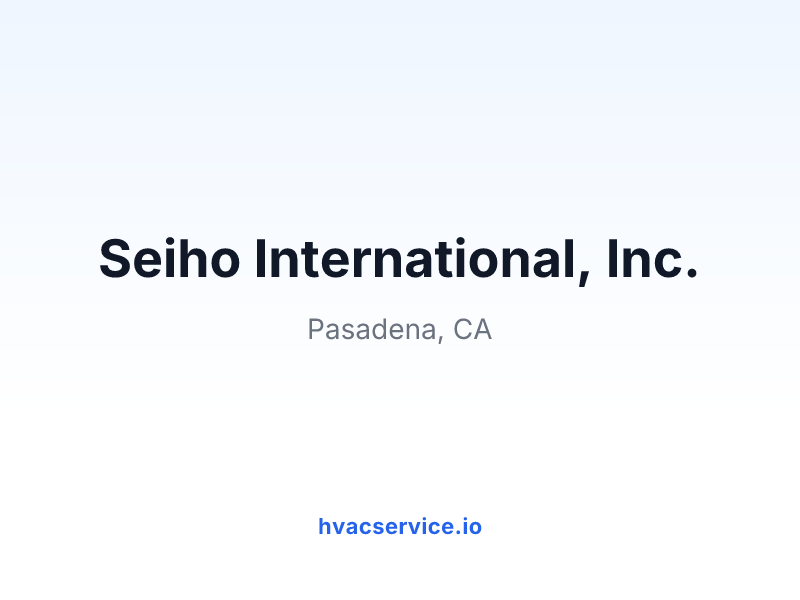 Seiho International, Inc.