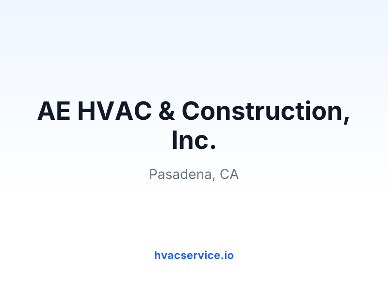 AE HVAC & Construction, Inc.