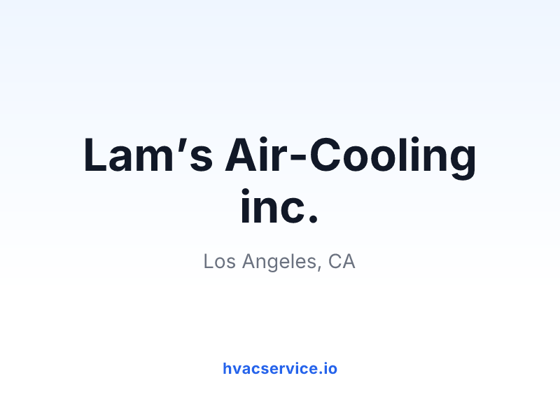 Lam’s Air-Cooling inc.