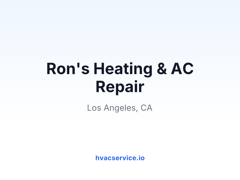 Ron's Heating & AC Repair