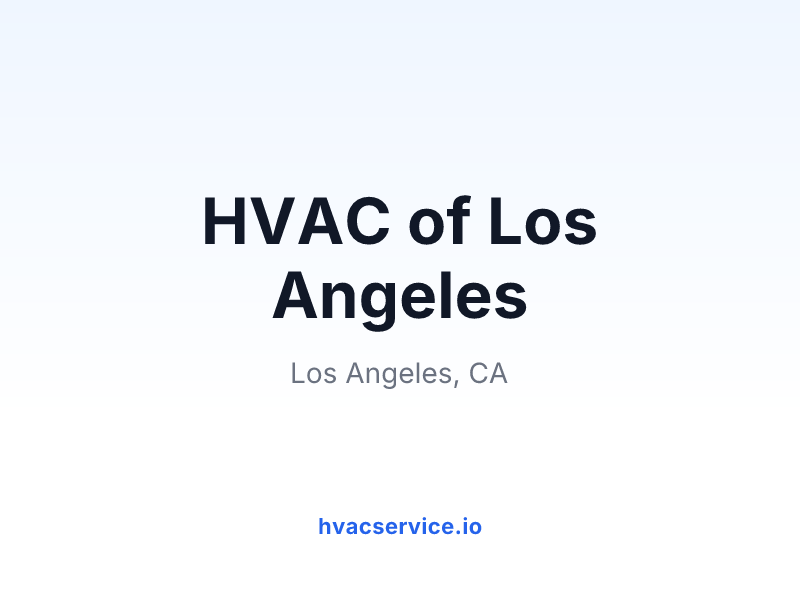 HVAC of Los Angeles