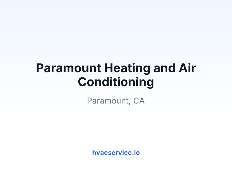 Paramount Heating and Air Conditioning