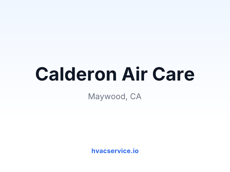 Calderon Air Care
