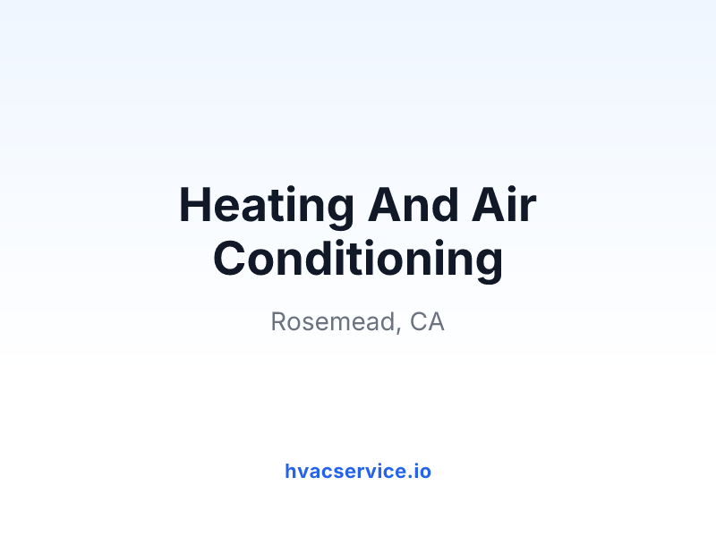 Heating And Air Conditioning