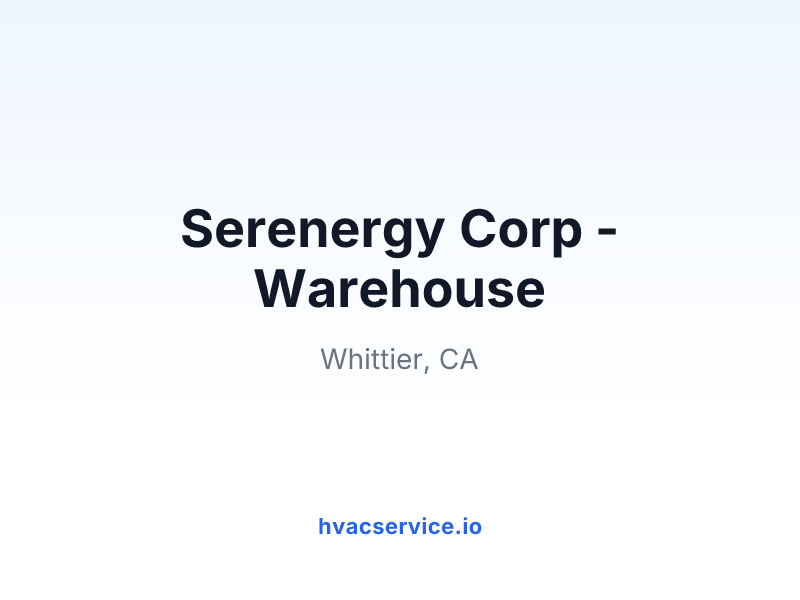 Serenergy Corp - Warehouse