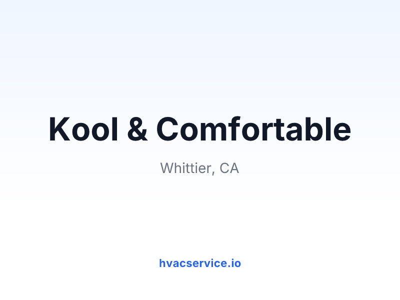 Kool & Comfortable