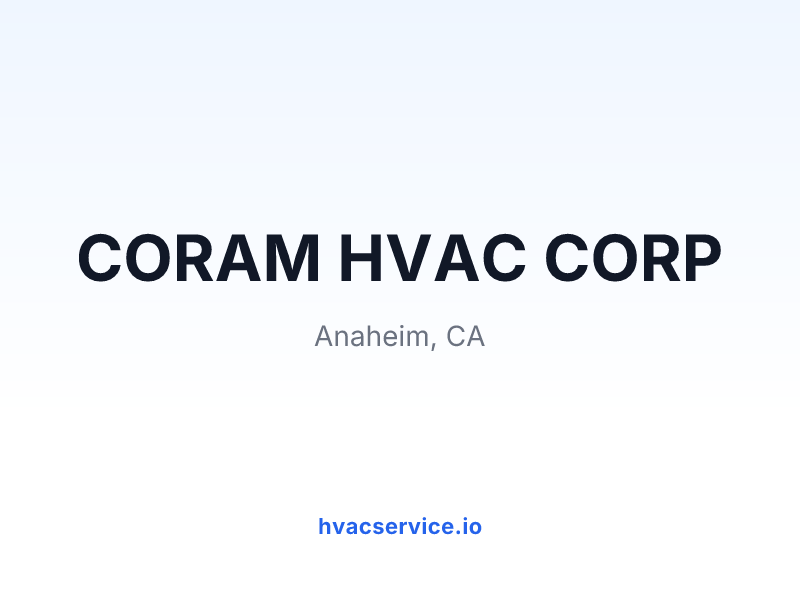 CORAM HVAC CORP