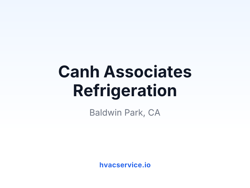 Canh Associates Refrigeration