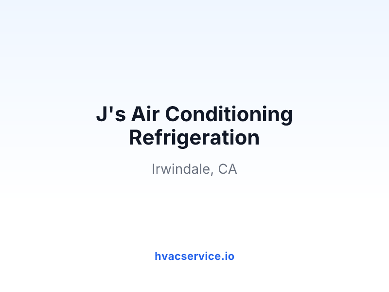 J's Air Conditioning Refrigeration