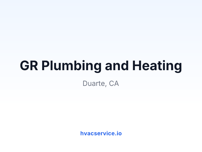 GR Plumbing and Heating