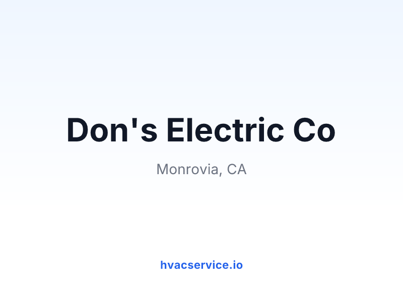 Don's Electric Co