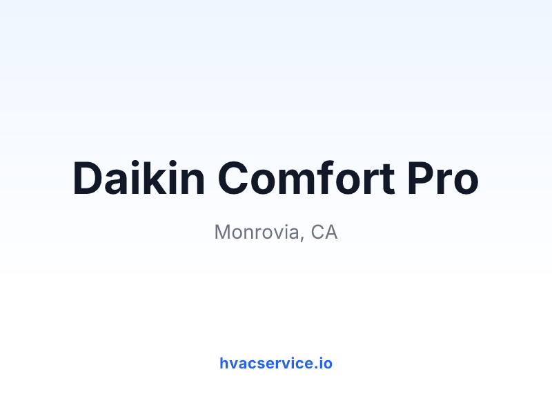 Daikin Comfort Pro