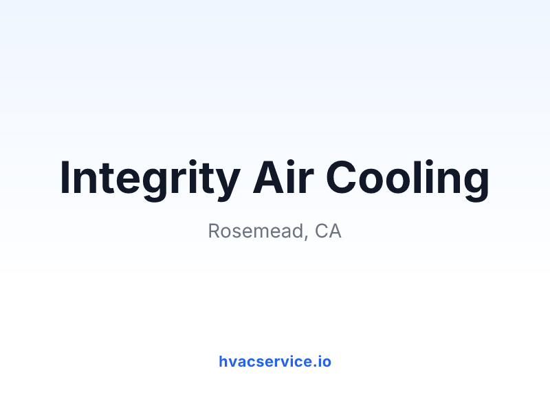 Integrity Air Cooling