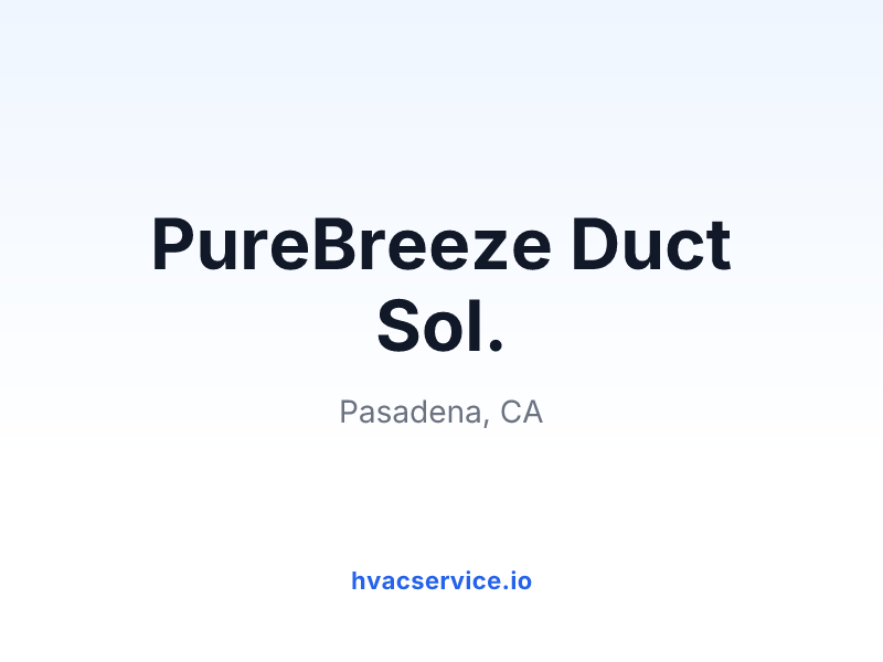 PureBreeze Duct Sol.