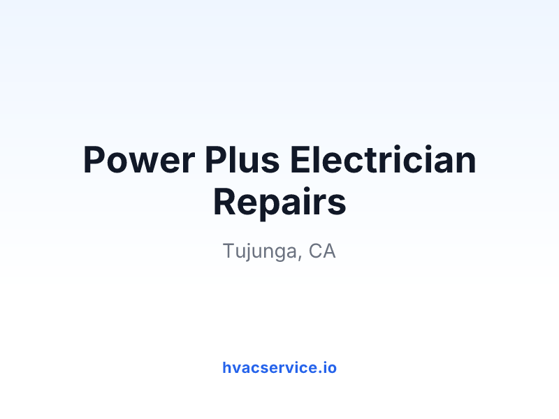 Power Plus Electrician Repairs