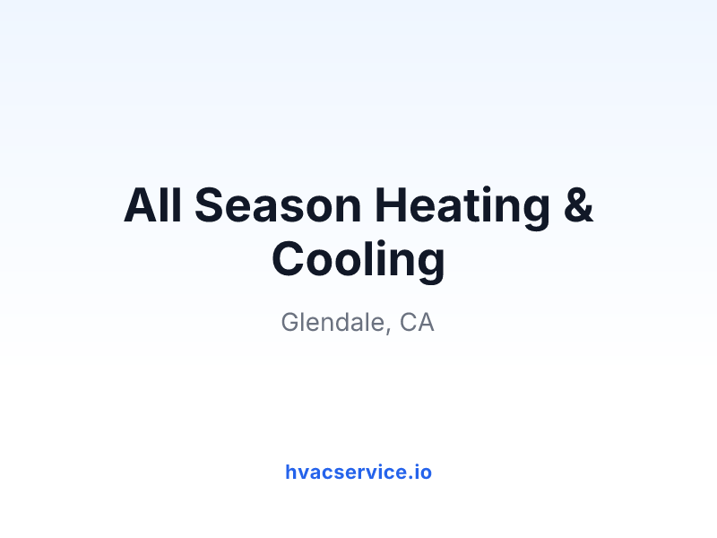 All Season Heating & Cooling