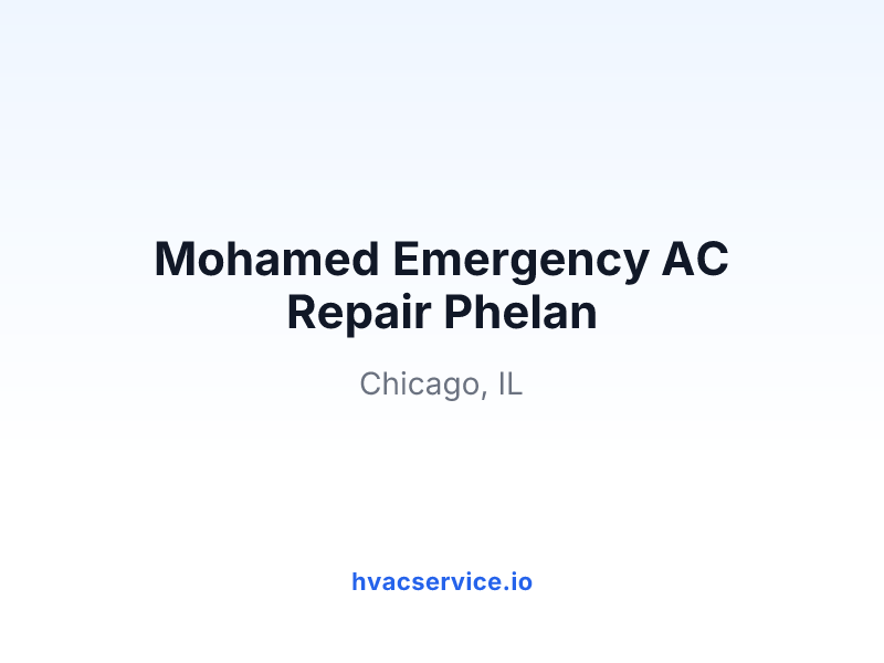Mohamed Emergency AC Repair Phelan