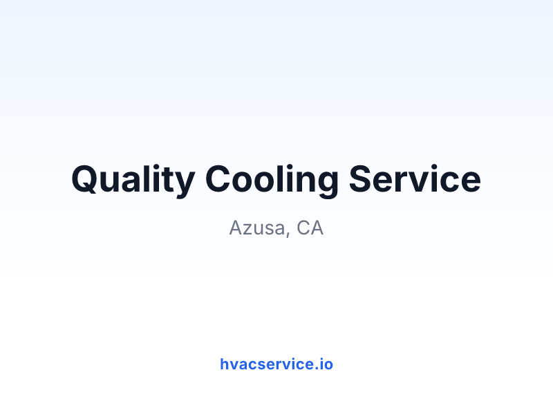 Quality Cooling Service