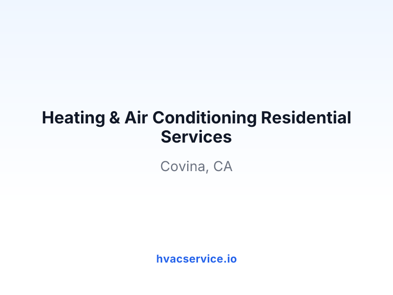 Heating & Air Conditioning Residential Services