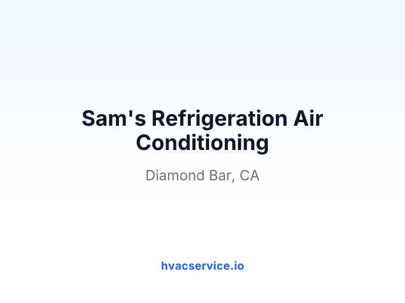 Sam's Refrigeration Air Conditioning