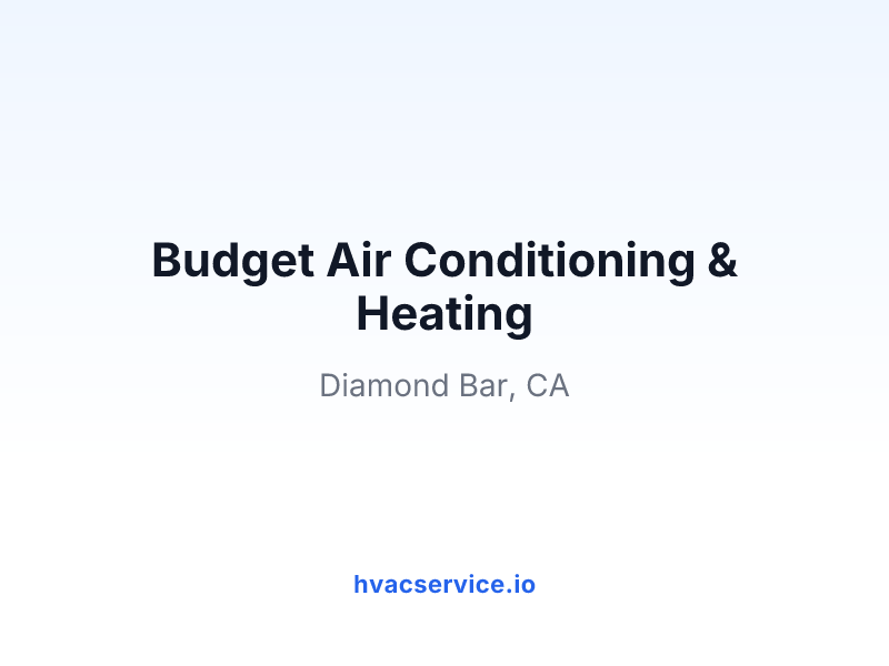 Budget Air Conditioning & Heating