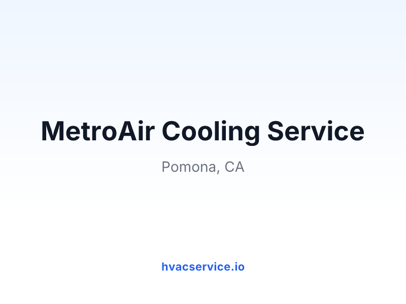 MetroAir Cooling Service
